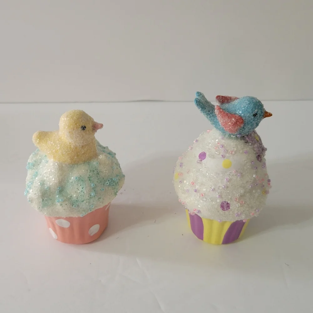 Pier 1 Imports Spring Cupcake Figurines